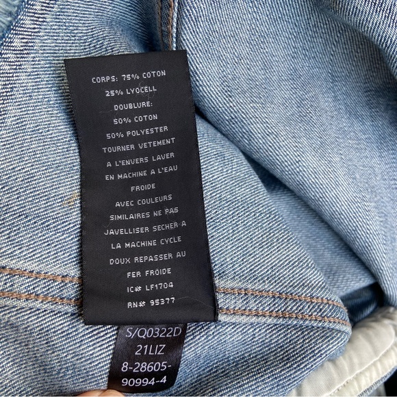 Sanctuary Denim Jacket Raw Hem Distressed - Picture 5 of 5